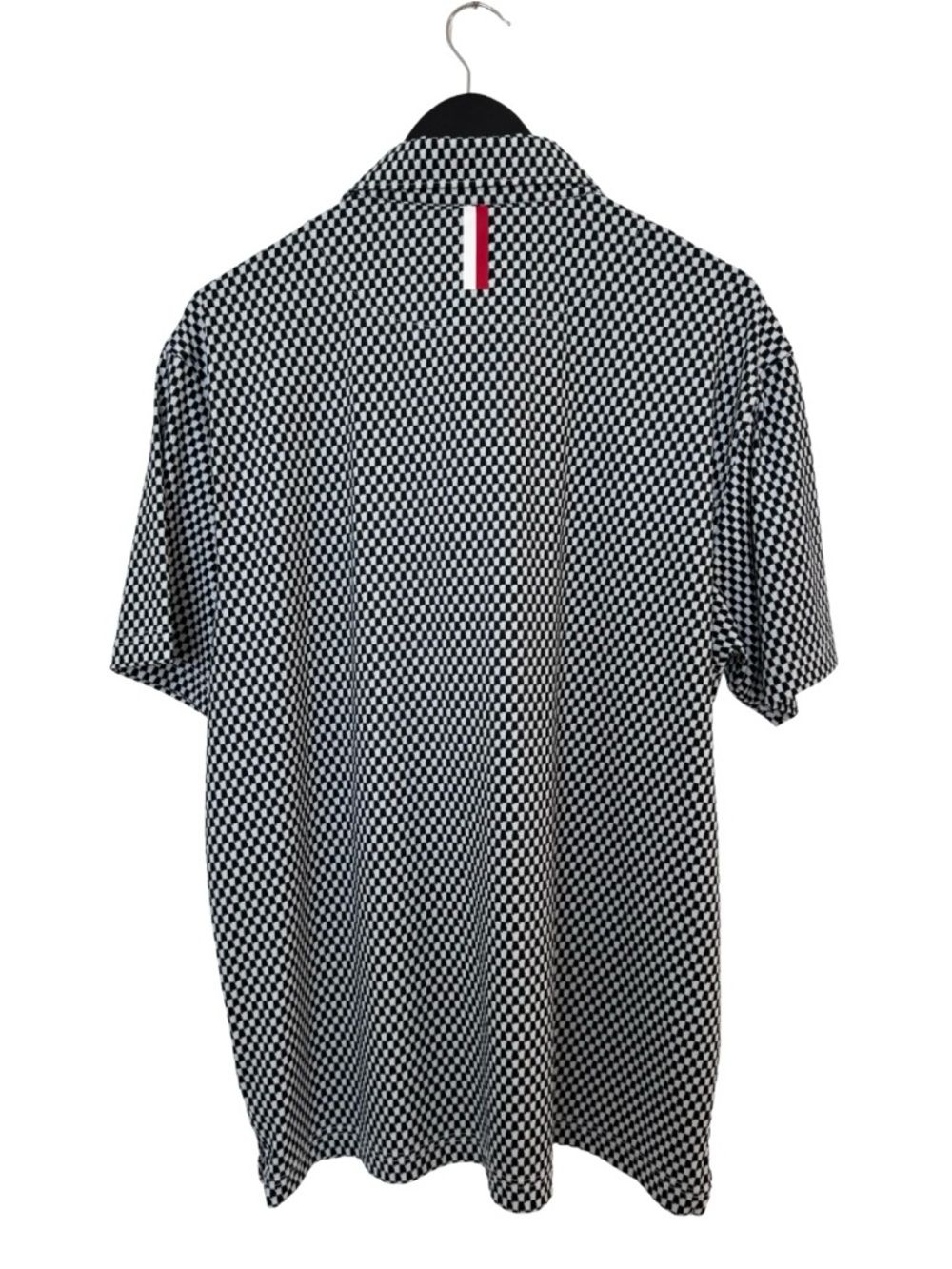 Rhoback Black White Alabama State Print Short Sleeve Performance Golf Polo Large - Picture 3 of 7